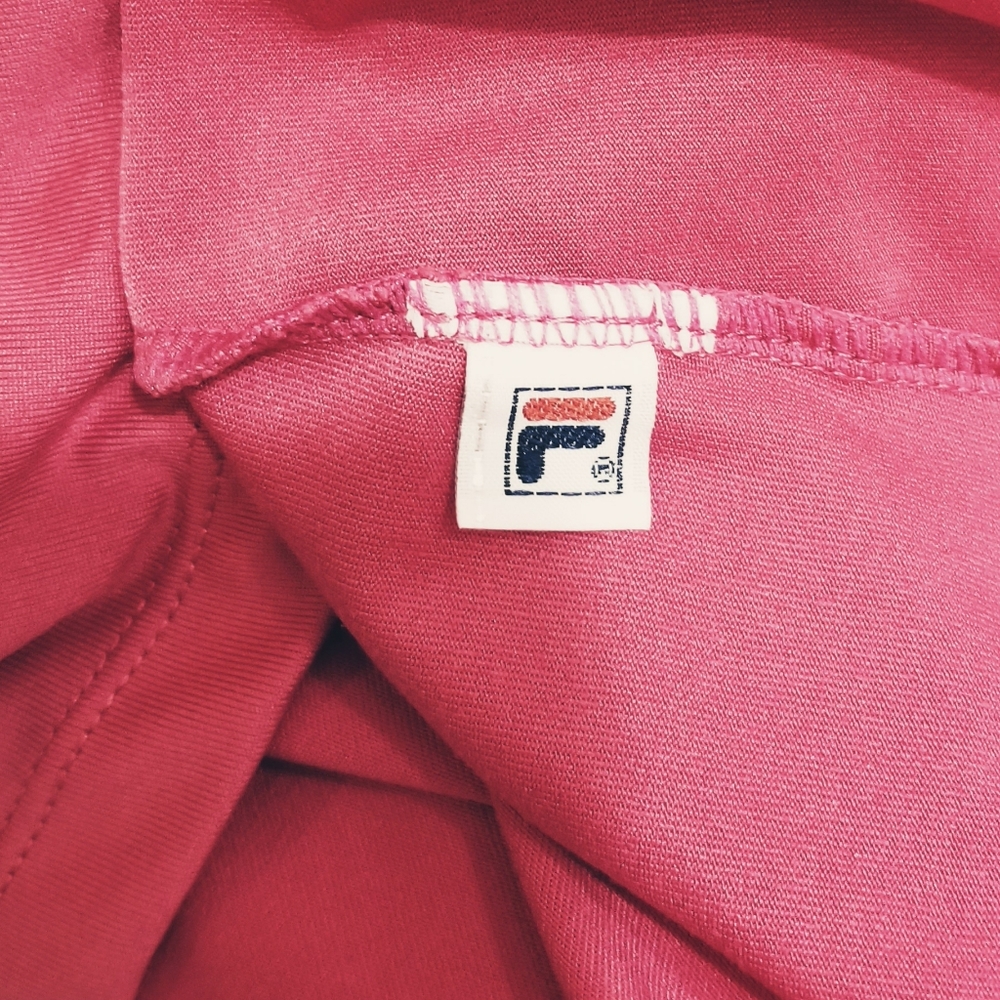 FILA Deep Pink Halter Athletic Tank Top with Ruffled Racerback M - Picture 5 of 7